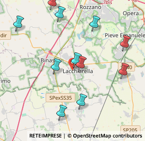 Mappa Via delle Coste, 20084 Lacchiarella MI, Italia (4.36909)