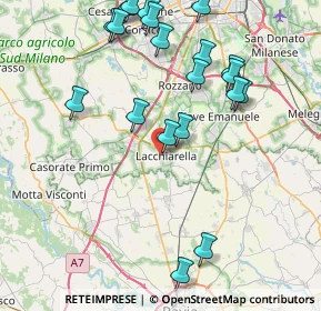 Mappa Via delle Coste, 20084 Lacchiarella MI, Italia (9.2535)