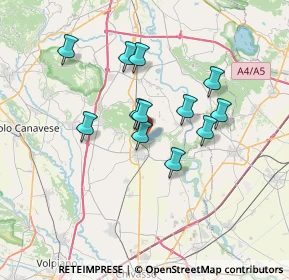 Mappa Via Lago, 10010 Candia Canavese TO, Italia (5.74083)