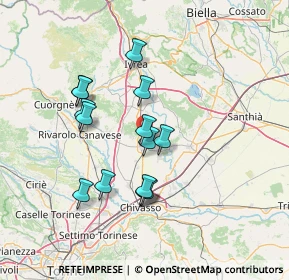 Mappa Via Lago, 10010 Candia Canavese TO, Italia (12.37857)