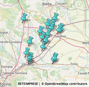 Mappa STRADA PROVINCIALE 593 km 12+706 STRADA STATALE PER BORGO D'ALE KM 2, 13040 Moncrivello VC, Italia (11.66632)