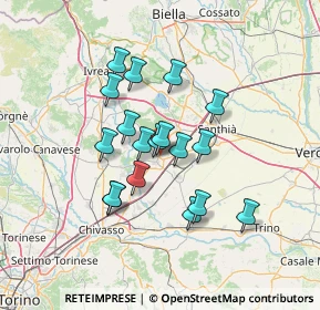Mappa STRADA PROVINCIALE 593 km 12+706 STRADA STATALE PER BORGO D'ALE KM 2, 13040 Moncrivello VC, Italia (11.03222)