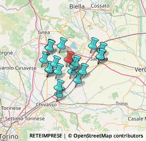 Mappa STRADA PROVINCIALE 593 km 12+706 STRADA STATALE PER BORGO D'ALE KM 2, 13040 Moncrivello VC, Italia (9.085)