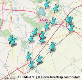 Mappa STRADA PROVINCIALE 593 km 12+706 STRADA STATALE PER BORGO D'ALE KM 2, 13040 Moncrivello VC, Italia (8.1855)