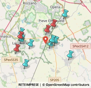 Mappa Via Cascina Nuova, 27020 Lacchiarella MI, Italia (3.55286)
