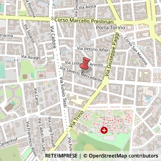 Mappa Via Saverio Mercadante,  34, 13100 Vercelli, Vercelli (Piemonte)