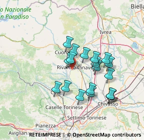 Mappa 10083 Rivarolo Canavese TO, Italia (12.12632)