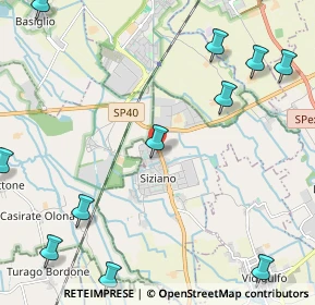 Mappa Via Fratelli Cervi, 27010 Siziano PV, Italia (3.21667)