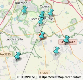 Mappa Via Fratelli Cervi, 27010 Siziano PV, Italia (3.84417)