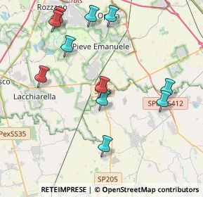 Mappa Via Fratelli Cervi, 27010 Siziano PV, Italia (4.34455)