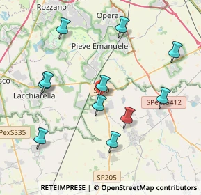 Mappa Via Fratelli Cervi, 27010 Siziano PV, Italia (4.12818)