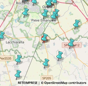 Mappa Via Fratelli Cervi, 27010 Siziano PV, Italia (5.7795)