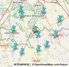 Mappa Via Fratelli Cervi, 27010 Siziano PV, Italia (4.34667)