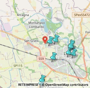 Mappa Via San Gualtero, 26900 Lodi LO, Italia (2.56909)