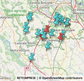 Mappa Via Donizetti, 20080 Casarile MI, Italia (6.33421)