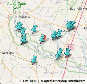 Mappa Quinzano D'oglio, 25027 Quinzano d'Oglio BS, Italia (7.6835)