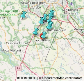 Mappa Via Nazario Sauro, 20084 Lacchiarella MI, Italia (5.74636)