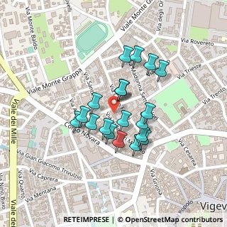 Mappa Via 7 Dormienti, 27029 Vigevano PV, Italia (0.166)