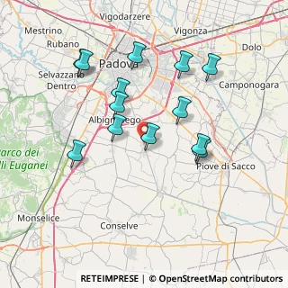 Mappa Via del Ferroviere, 35020 Casalserugo PD, Italia (7.07923)