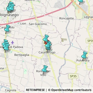 Mappa Via del Ferroviere, 35020 Casalserugo PD, Italia (3.42933)