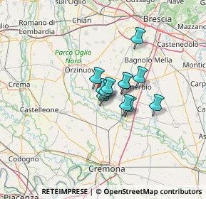 Mappa Via Poggio delle Vigne, 25027 Quinzano d'Oglio BS, Italia (6.75167)