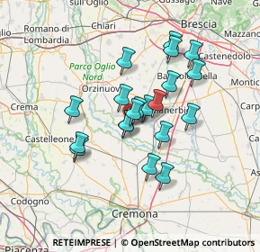 Mappa Via Poggio delle Vigne, 25027 Quinzano d'Oglio BS, Italia (10.786)