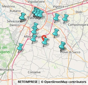 Mappa Via Giotto, 35020 Casalserugo PD, Italia (7.57222)