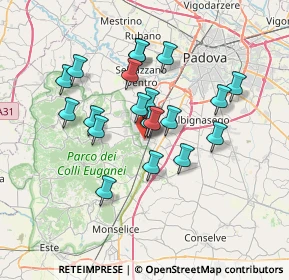 Mappa Via Manzoni, 35036 Montegrotto Terme PD, Italia (5.962)