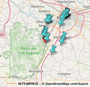 Mappa Via Manzoni, 35036 Montegrotto Terme PD, Italia (6.9065)