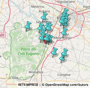 Mappa Via Manzoni, 35036 Montegrotto Terme PD, Italia (5.8295)