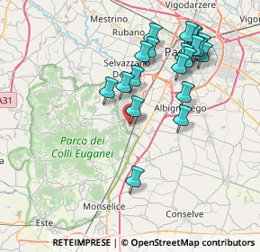 Mappa Via Manzoni, 35036 Montegrotto Terme PD, Italia (7.7945)