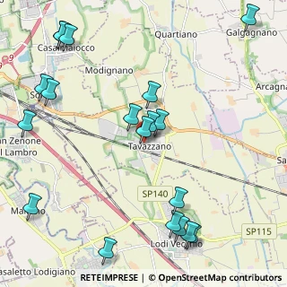 Mappa Via S. Giovanni Bosco, 26838 Tavazzano con Villavesco LO, Italia (2.71)