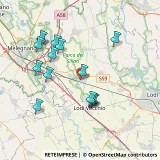 Mappa Via S. Giovanni Bosco, 26838 Tavazzano con Villavesco LO, Italia (4.05133)