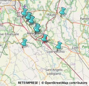 Mappa A1 - Autostrada del Sole, 20070 Melegnano MI, Italia (7.11833)