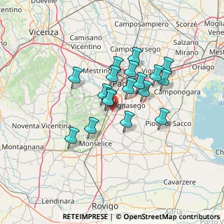 Mappa Via Antonio de Curtis, 35020 Due Carrare PD, Italia (10.50944)