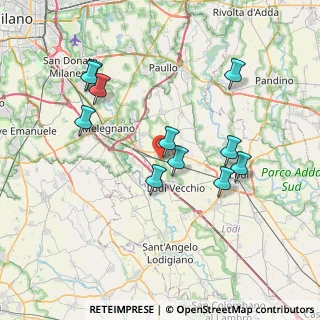 Mappa Via Leopoldo Penagini, 26838 Tavazzano con Villavesco LO, Italia (7.29091)