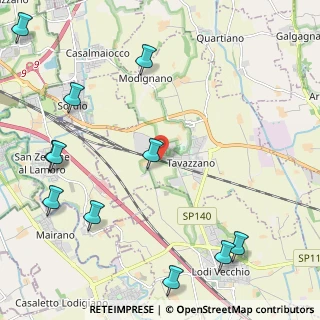 Mappa Via Leopoldo Penagini, 26838 Tavazzano con Villavesco LO, Italia (3.00364)