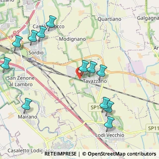 Mappa Via Leopoldo Penagini, 26838 Tavazzano con Villavesco LO, Italia (2.53333)