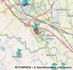 Mappa Viale Padre O. Marcolini, 20070 Cerro al Lambro MI, Italia (3.73182)