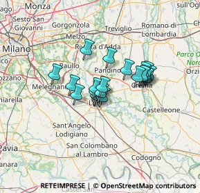 Mappa Cascina Crocetta, 26900 Lodi LO, Italia (8.7215)