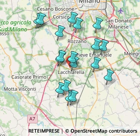 Mappa SP105, 20084 Lacchiarella MI, Italia (6.65444)