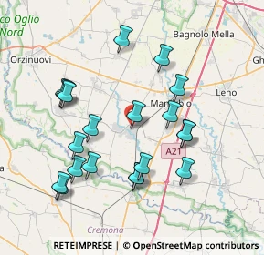 Mappa Via Gerolamo Rovetta, 25028 Verolanuova BS, Italia (7.5675)