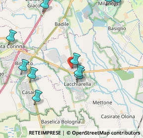 Mappa Via Quattro Strade, 20084 Lacchiarella MI, Italia (2.63455)