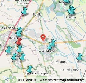 Mappa Via Quattro Strade, 20084 Lacchiarella MI, Italia (2.901)