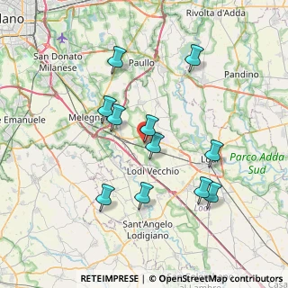Mappa Piazza della Chiesa, 26838 Tavazzano con Villavesco LO, Italia (7.04727)