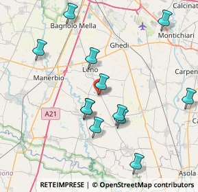 Mappa Via Alessandro Manzoni, 25024 Leno BS, Italia (8.035)