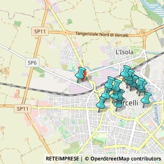 Mappa Via Vicenza, 13100 Vercelli VC, Italia (1.0925)
