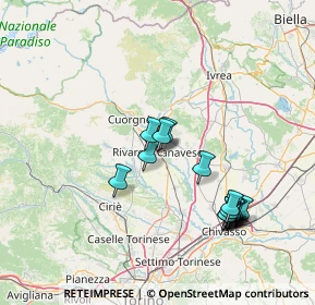 Mappa Via Costantino Nigra, 10086 Rivarolo Canavese TO, Italia (14.70813)