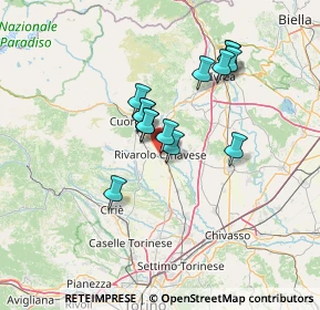 Mappa Via Costantino Nigra, 10086 Rivarolo Canavese TO, Italia (10.73857)