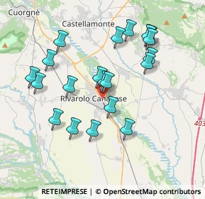 Mappa Via Sant'Eligio, 10086 Rivarolo Canavese TO, Italia (3.6665)